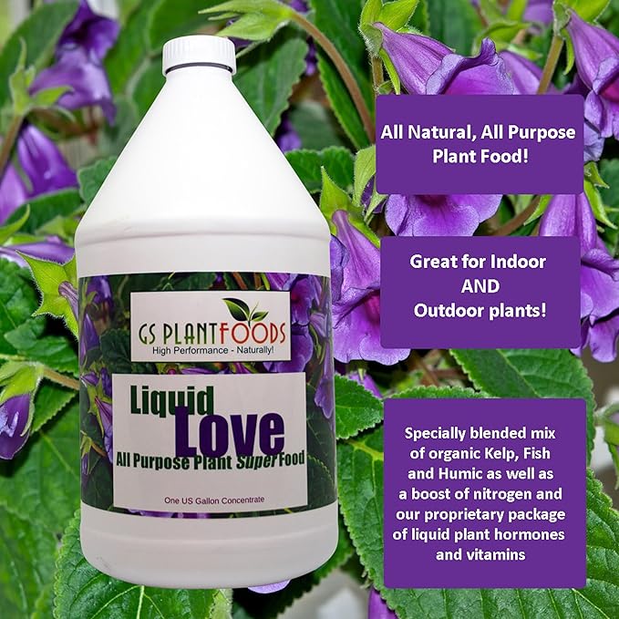 Liquid Love - All Purpose Liquid Fertilizer by GS Plant Foods (32 oz) - Natural Fertilizer for Vegetables, Herb Gardens, House Plants, Fruit Trees, Lawns & Shrubs