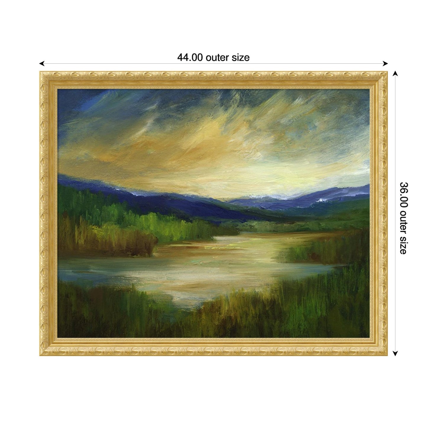 Amanti Art Framed Wall Art Print 36x44 Ancient Retreat by Sheila Finch, Landscapes Wall Art, Rustic Farmhouse Decor, X-Large Poster Painting Artwork for Living Room, Bedroom, Bathroom, Kitchen, Office