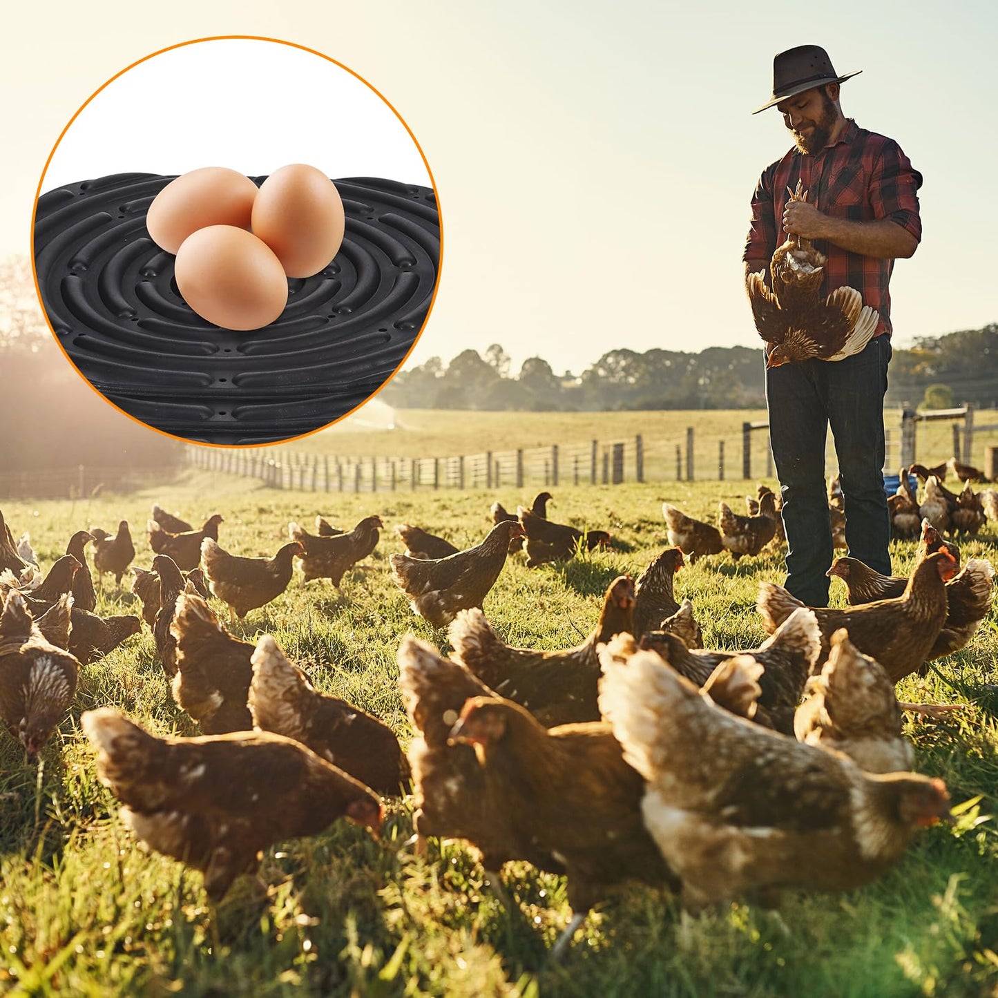 Lemecima 6 Pack Washable Nesting Pads for Chicken Boxes and Coops, 12 x 12 Inch Bedding