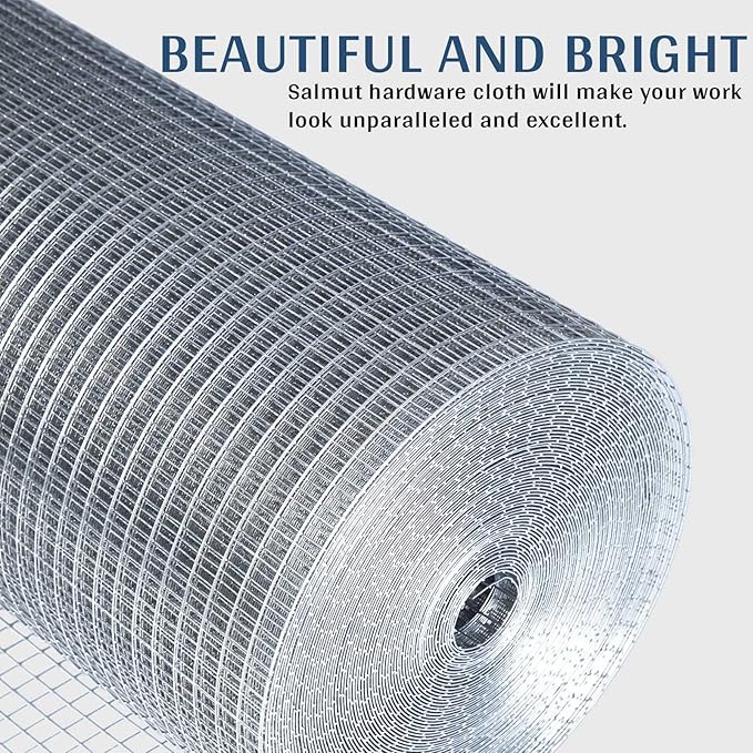 Hardware Cloth 1/4 in. x 4 ft. x 100 ft 23-Gauge, Chicken Wire Fencing, Chicken Wire Mesh Roll, Garden Fencing, Mesh Wire Fencing, Hardware Mesh, Rat Wire Mesh, Wire Fence Roll