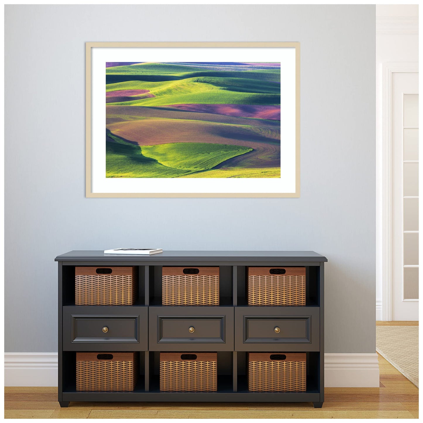 Amanti Art Framed Wall Art Print 30x41 USA, Washington State, Palouse by Terry Eggers, Landscapes Wall Art, Rustic Farmhouse Decor, X-Large Poster Painting Artwork for Living Room, Bedroom