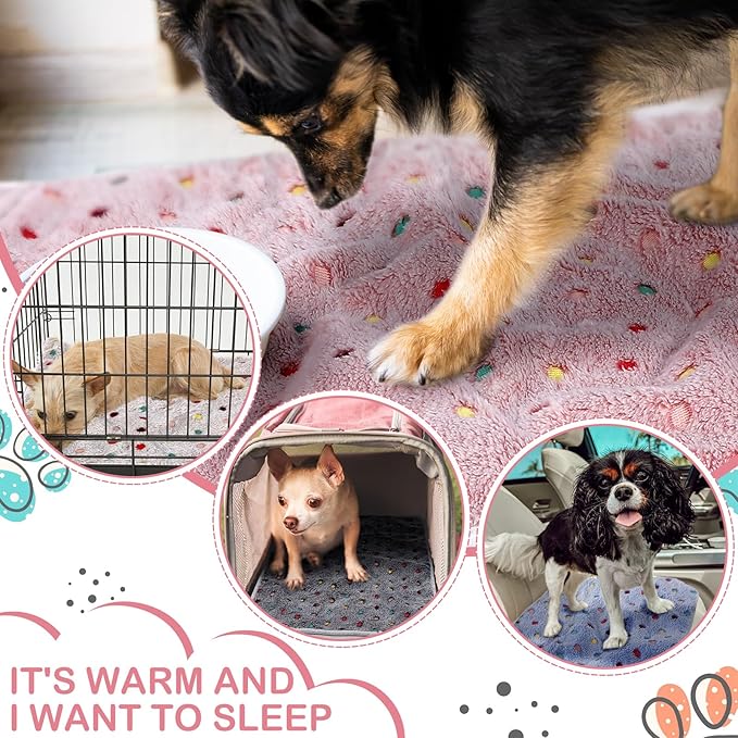 Reginary 4 Pcs Waterproof Guinea Pig Blankets Washable Small Animal Fleece Bedding Absorbent Guinea Pig Cage Liners Reusable Pet Pee Pad Sleep Mat for Hamster Ferret(Colorful Dot,24 x 47 Inch)