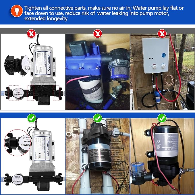 Water Pressure Booster Pump 110v 5.5 GPM 70 PSI, Self Priming Industrial Water Pump with Power Plug, Pipe Fittings Brass Connector Strainer Filter for Kitchen Bathroom Rv Marine Caravan Garden(Silver)