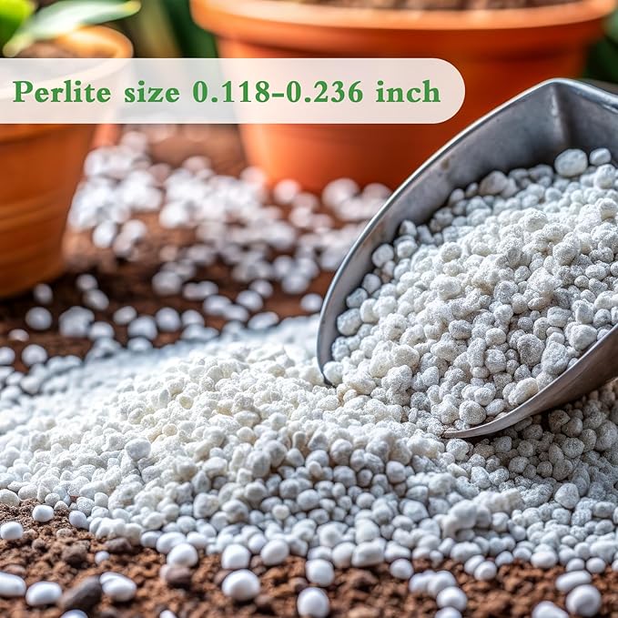 Organic Perlite for Plants, Enhances Soil Drainage and Aeration, Perfect Perlite for Plants Indoor & Outdoor, Horticultural Perlite for Gardening, Perfect for Potting Mixes, 4QT