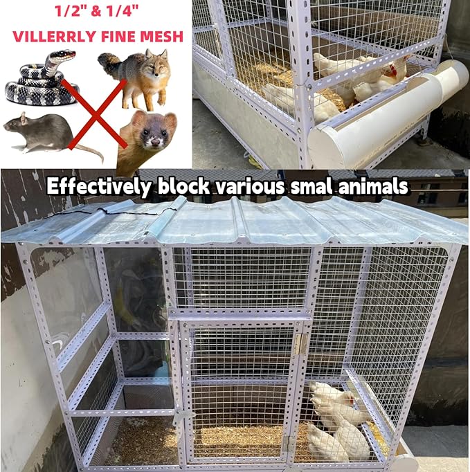 1/2 Inch Hardware Cloth Metal Wire Mesh Fence Roll, 27 Gauge 11.8in x 19.7ft (30x600CM) Hot Dipped Galvanized Chicken Coop Welded Mesh Fence for Poultry Netting Garden Protection