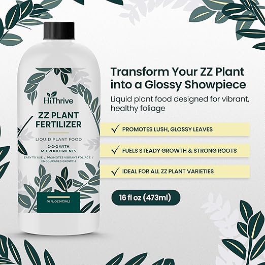 16oz ZZ Plant Fertilizer - Makes 32 Gallons of Liquid Fertilizer for Indoor Plants, Outdoor & Houseplant Food for ZZ Plant Live - Nutrient-Rich Formula for Glossy Leaves & Strong Roots
