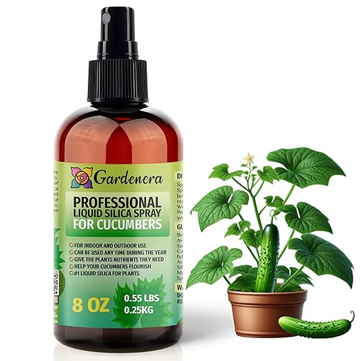 𝐒𝐔𝐏𝐄𝐑𝐈𝐎𝐑 Liquid Silica Boost Fertilizer and Supplement Spray for Cucumbers Plants – Pre-Mixed, Ready-to-Use Liquid Silicon Plant Superfood Mist for Indoor & Outdoor Plants – 8oz