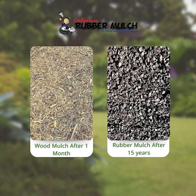 100% Wire-Free Rubber Mulch – Brown, 20 lb (0.8 cu ft) | Long-Lasting, Low Maintenance, Safe for Kids & Pets – Landscaping & Playground Ground Cover