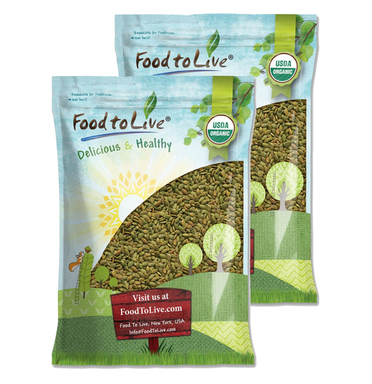 Food to Live Organic Dry Roasted Pumpkin Seed Kernels, 16 Pounds - Non-GMO, Unsalted, Oven Roasted Whole Pepitas, No Oil Added, Shelled, Vegan, Kosher, Keto, Bulk. Low in Carbs. High In Protein.