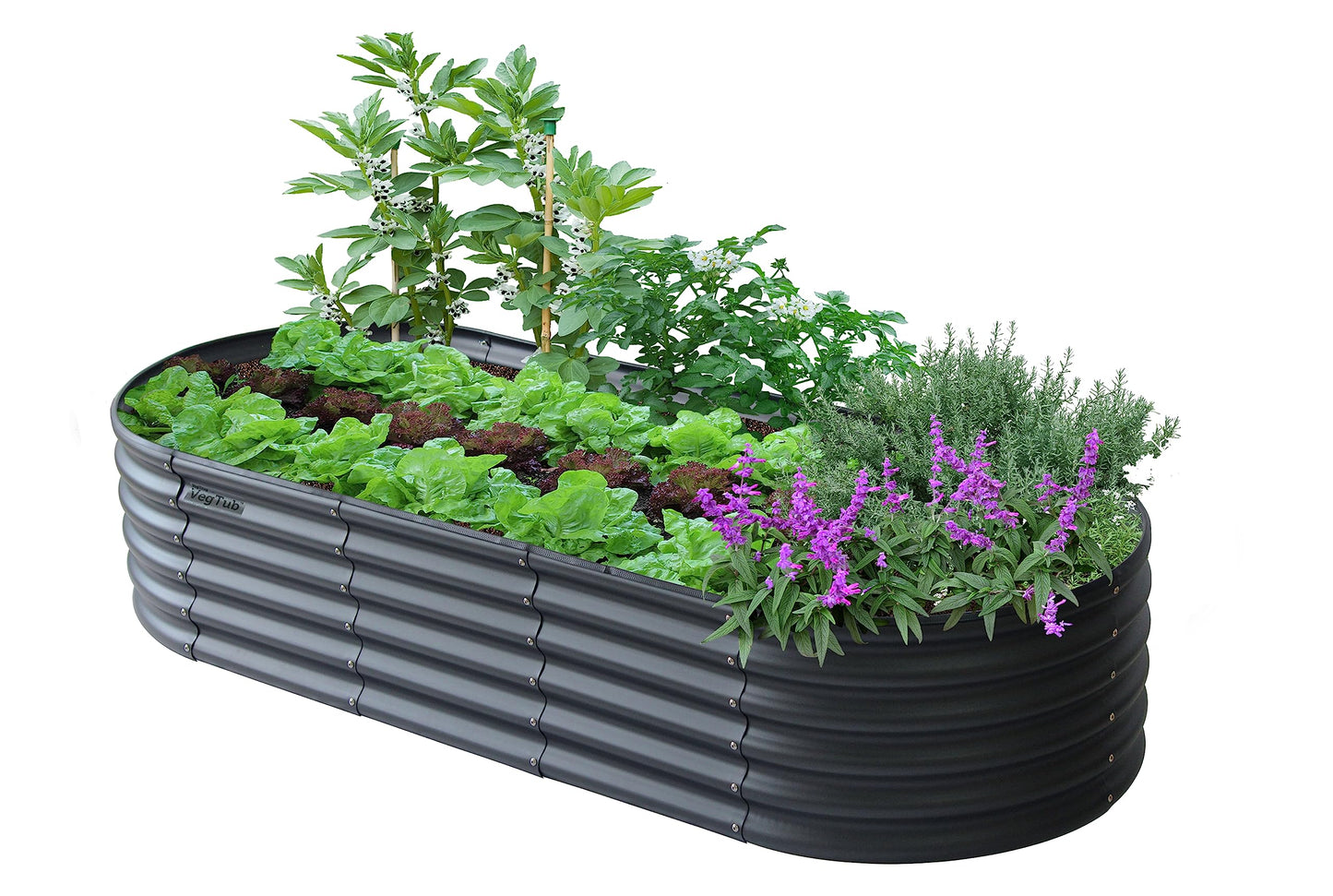VegTub Modular Metal Raised Bed Kit - Charcoal