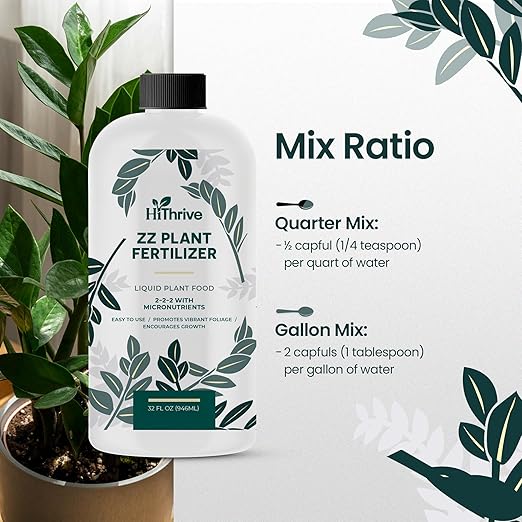 32oz ZZ Plant Fertilizer - Makes 64 Gallons of Liquid Fertilizer for Indoor Plants, Outdoor & Houseplant Food for ZZ Plant Live - Nutrient-Rich Formula for Glossy Leaves & Strong Roots