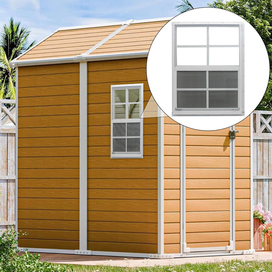 NeatiEase 2 Pack Shed Window, 12 x 18 Flush Mount Window with Tempered Glass and Fiberglass Screen for Shed, Chicken Coop, Playhouse, Household, Garage