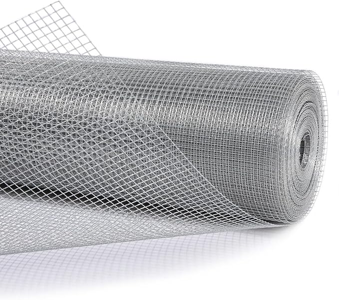 Trenk Hardware Cloth 1/4 inch 36'' x 100' 23 Gauge, Heavy-Duty Galvanized Chicken Wire Fencing for Garden Fencing, Gopher Mesh, and Small Animal Enclosures