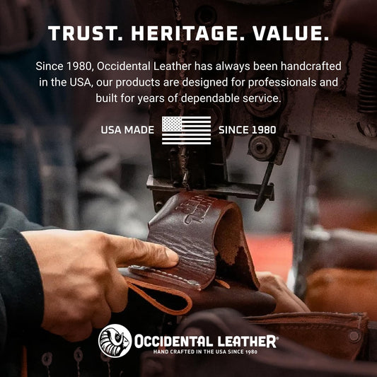 Occidental Leather Pro Framer Set - X-Large, Black - 22 Pockets & Tool Holders - Premium Top-Grain Leather - Made in USA