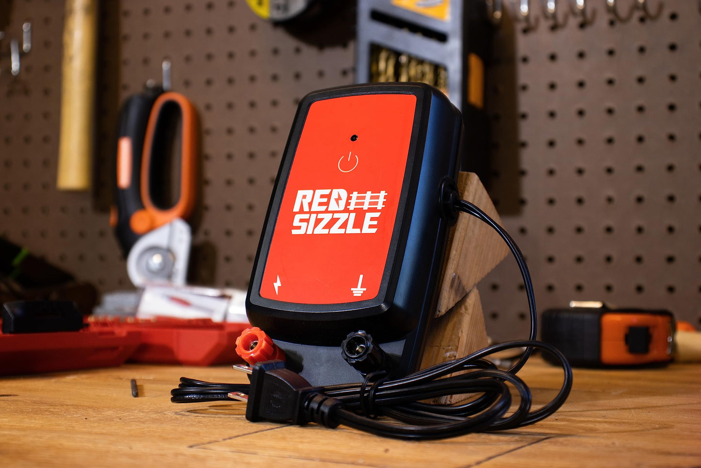 Red Sizzle 5M | AC Electric Fence Energizer | 1.2 Joule Garden Fence Charger | Fence Charger for Livestock and Gardens