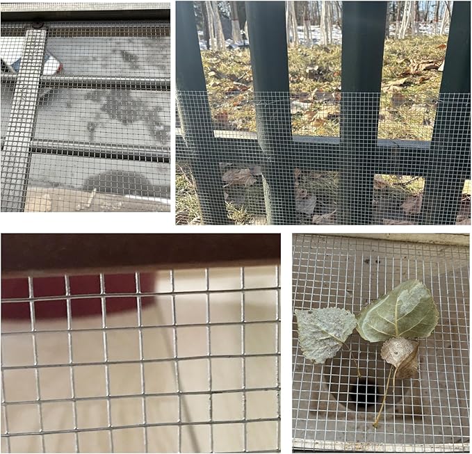 Galvanized Hardware Cloth 1/4 Inch 23 Gauge - 4" x 35ft Heavy Duty Welded Wire Mesh, Hot-Dip Galvanized After Welding for Durability - Chicken Fence, Garden Fencing, Rabbit Barrier, DIY Crafts