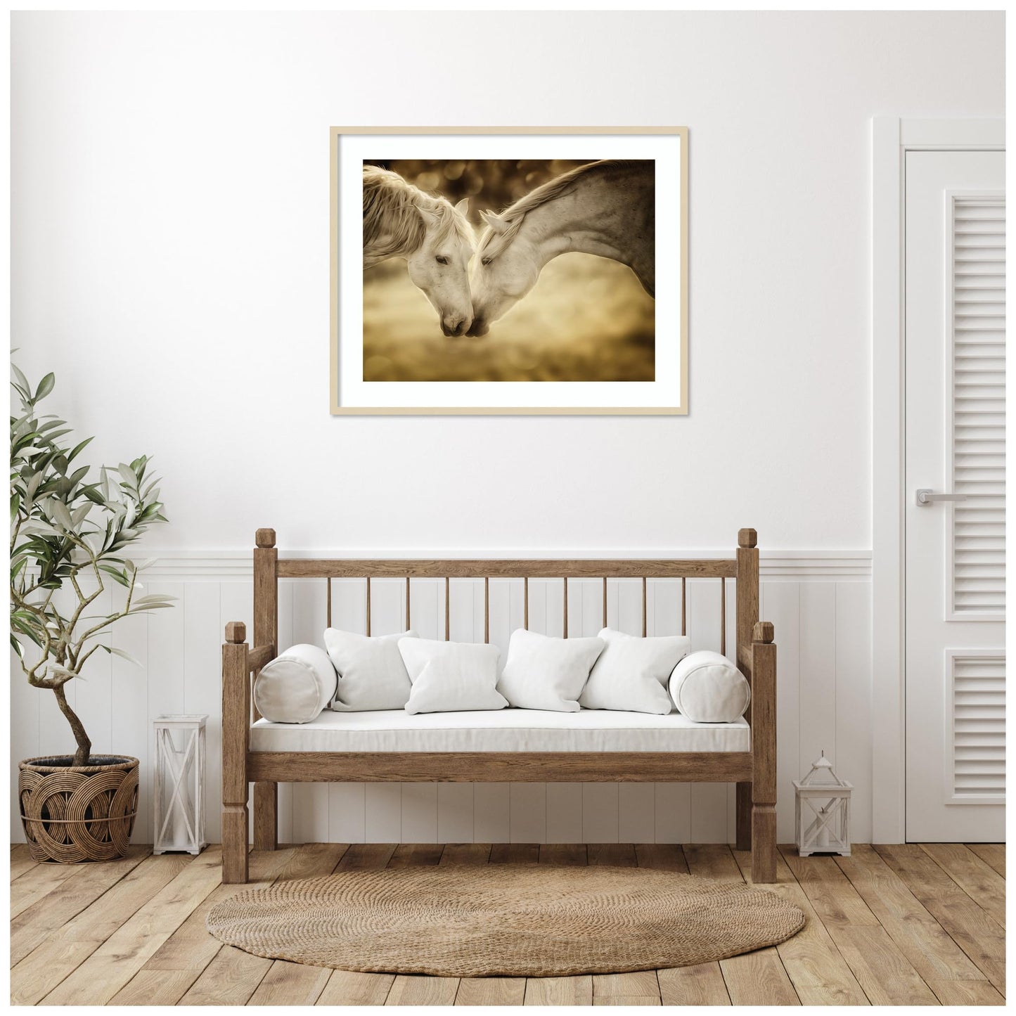 Amanti Art Framed Wall Art Print 33x41 Connections by PHBurchett, Animals Wall Art, Rustic Farmhouse Decor, X-Large Poster Painting Artwork for Living Room, Bedroom, Bathroom, Kitchen, Office