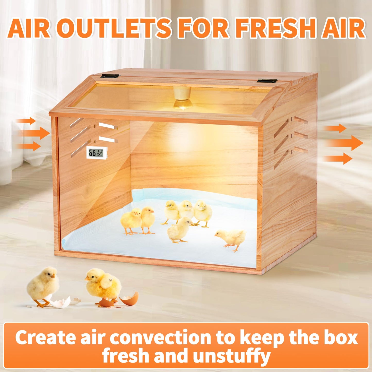 Brooder Box for Chicks,Chicken Chick Brooder Box 15.7×15.7×19.7 Inch