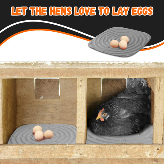 Chicken Nesting Box Pads, Washable Nesting Pads for Chicken Coop Bedding Nest Box Liners Reusable Nesting Pads for Laying Eggs Chicken Coop Accessories Grey 12''x12'' 4 Pictures Skimzy