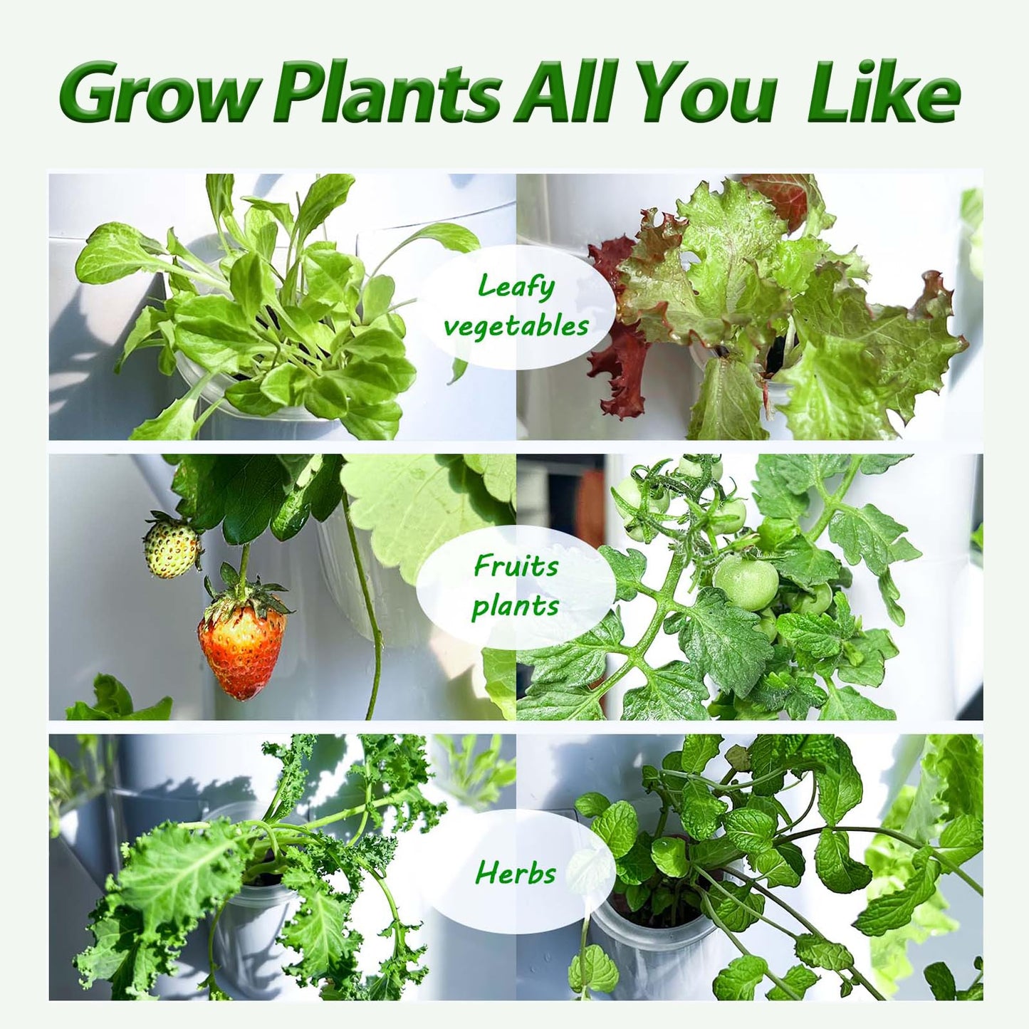 Lifello Tall Hydroponics Growing System Tower, 9 Layers 36 Plant Spots Hydroponics Growing System Kit Tower, Vertical Hydroponic Tower for Indoor & Outdoor, Space-Saving