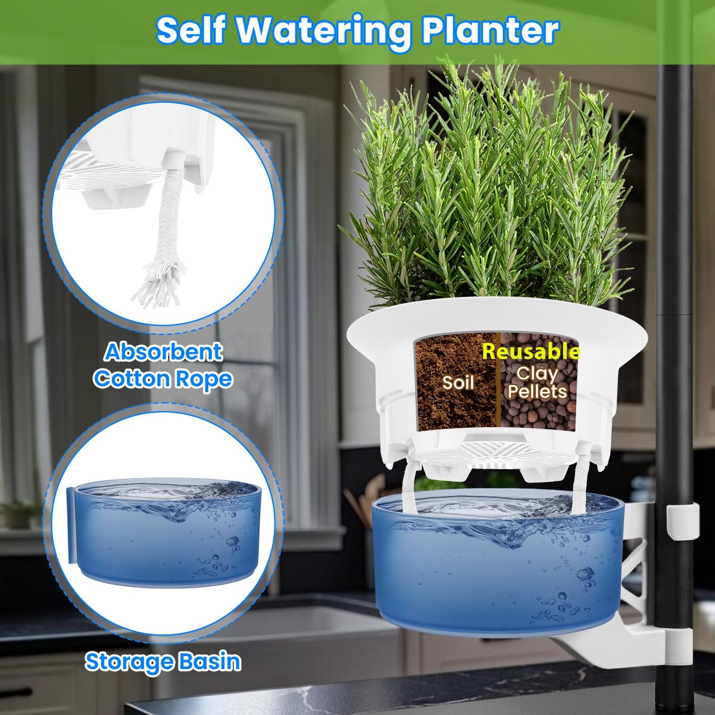 E SUPEREGROW HYDROPONICS Growing System KIT Set