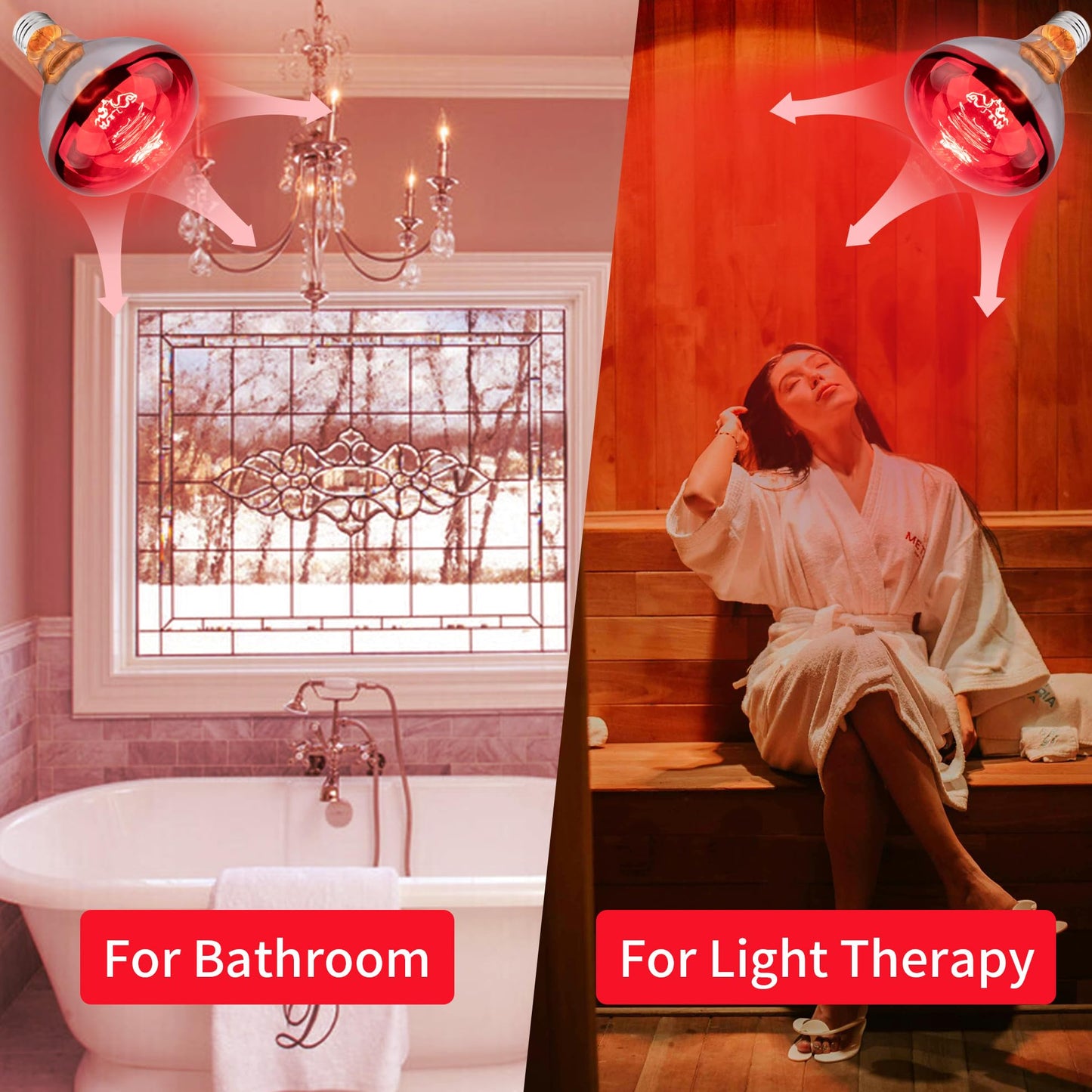 250 Watts Heat Lamp Bulbs, R40 Brooder Heat Lamp Bulbs for Chickens, Infrared Reflector Heat Bulbs for Brooder Heater, Incandescent Heating bulb for Chicks, Pet, Light Therapy, Bathroom, Food (1 Pack)