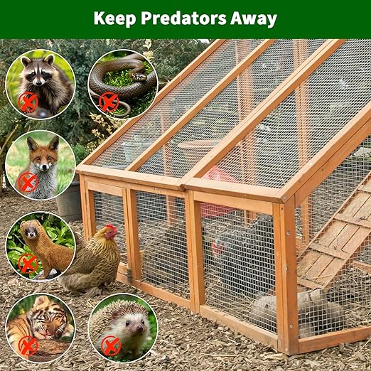 Hardware Cloth 1/2 inch 48 x 100 ft 19 Gauge Chicken Wire Fence Galvanized Steel Mesh Rolled Fencing for Garden Supports Poultry Netting Cage Snake Fence Tree Guard, Silver
