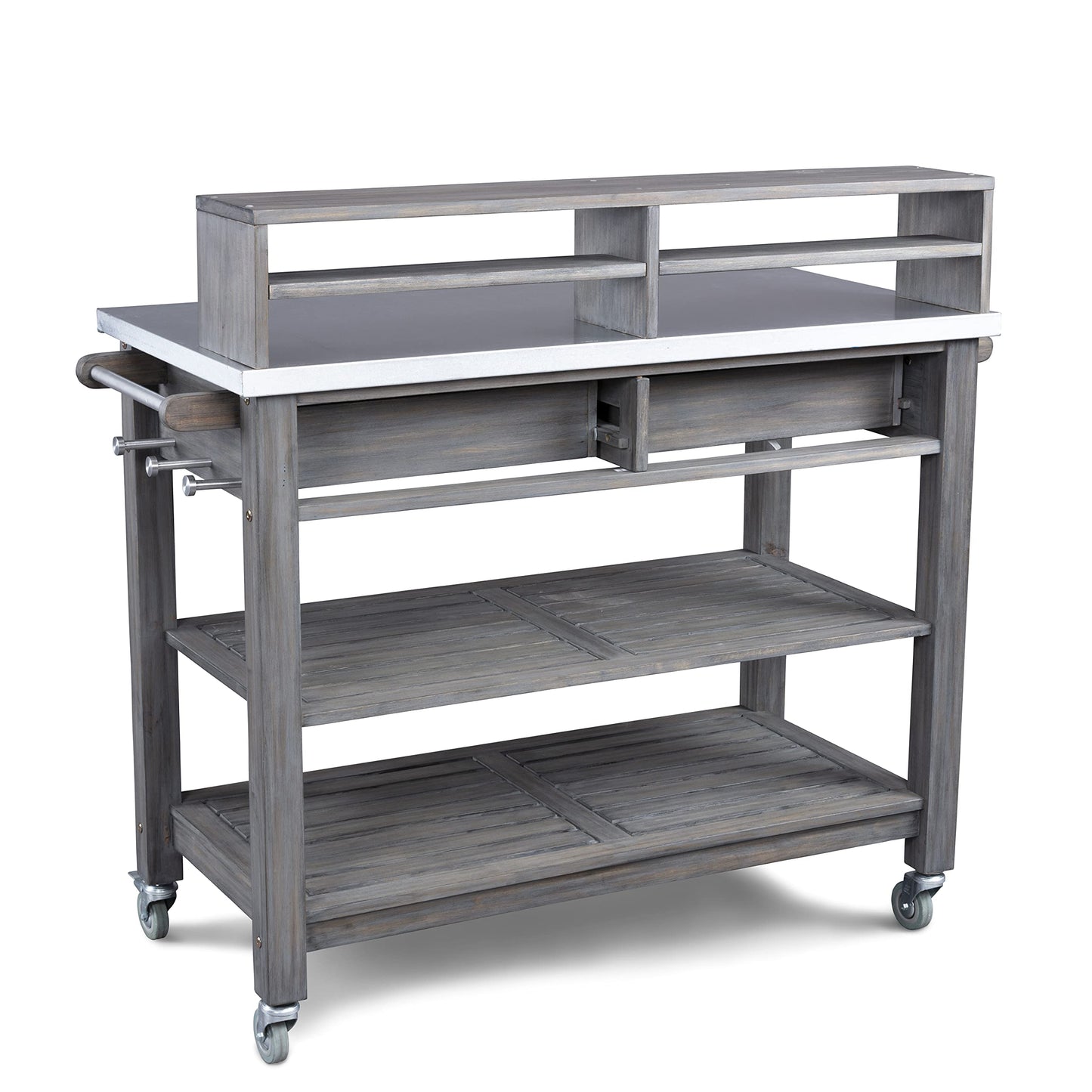 Homestyles Maho Gray Teak Potting Bench