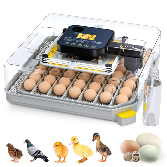 Besly 48 Egg Incubator for Hatching with Automatic Egg Turning and Humidity Control, Egg Candler, Poultry Egg Incubator for Chicken, Ducks, Goose, Pigeon, Quail, ideal for Farm, Classroom, Home