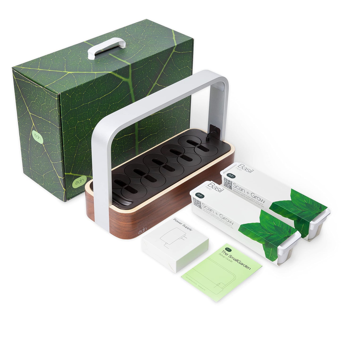 EDN SmallGarden with Basil SeedPods, Indoor Grow Smart Garden for iOS Devices - Fresh Home Grown Herbs, Plants and Flowers - Grow up to 10 Different Plants at Once