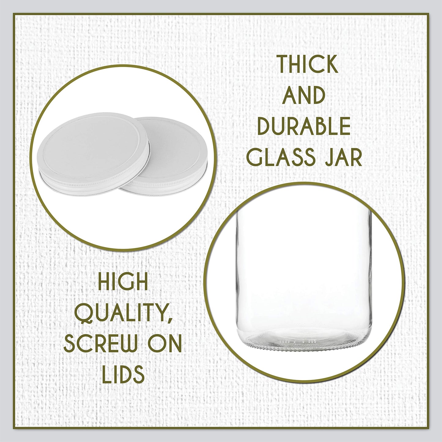 kitchentoolz 4 Pack - 1 Gallon Glass Large Mason Jars Wide Mouth with Airtight Metal Lid - Safe for Fermenting Kombucha Kefir Kimchi, Pickling, Storing and Canning- Dishwasher Safe- Made in USA