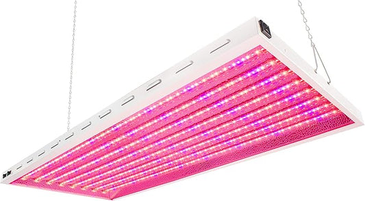 4X2Ft 200W LED Grow Lights with VegGrow Spectrum and Over 2.0 PPF/W and 40000 Lux, Great for Retrofit T5 4Ft 8 Lamp Fluo. and 600W MH Grow Lights, Grow Double Fast! (4X2, VegGrow)