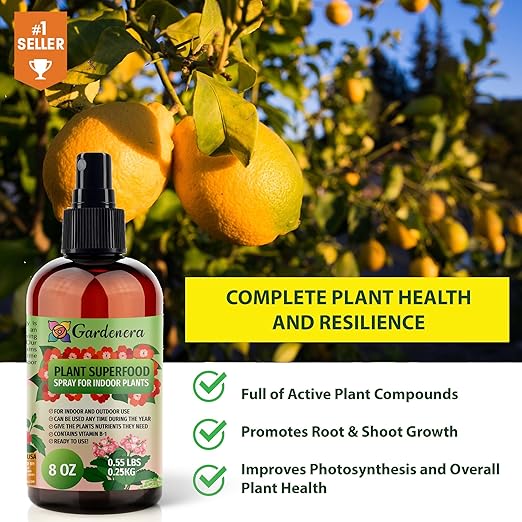 𝐁𝐄𝐒𝐓𝐒𝐄𝐋𝐋𝐄𝐑 Plant Superfood for Citrus Tree with B1 Vitamin, Glucose and Essential Minerals - Organic Plant Food Fertilizer for Indoor & Outdoor Citrus Trees - 8oz