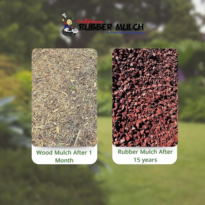 100% Wire-Free Rubber Mulch – Red, 20 lb (0.8 cu ft) | Long-Lasting, Low Maintenance, Safe for Kids & Pets – Landscaping & Playground Ground Cover