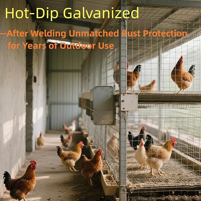 1/2 Inch Hardware Cloth Metal Wire Mesh Fence Roll, 19 Gauge 23.6in x 49.2ft (60x1500CM) Hot Dipped Galvanized Chicken Coop Welded Mesh Fence for Poultry Netting Garden Protection