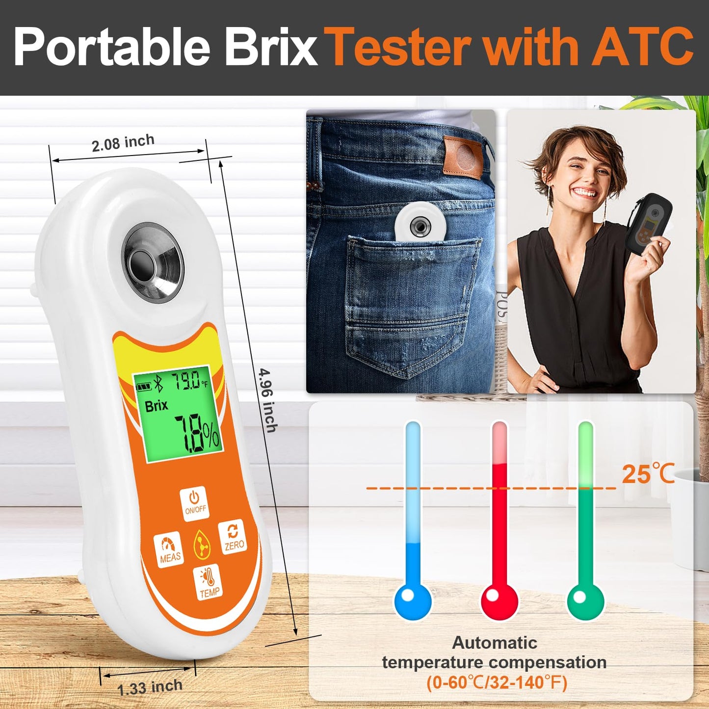 YINMIK Brix Refractometer and Soil pH Meter