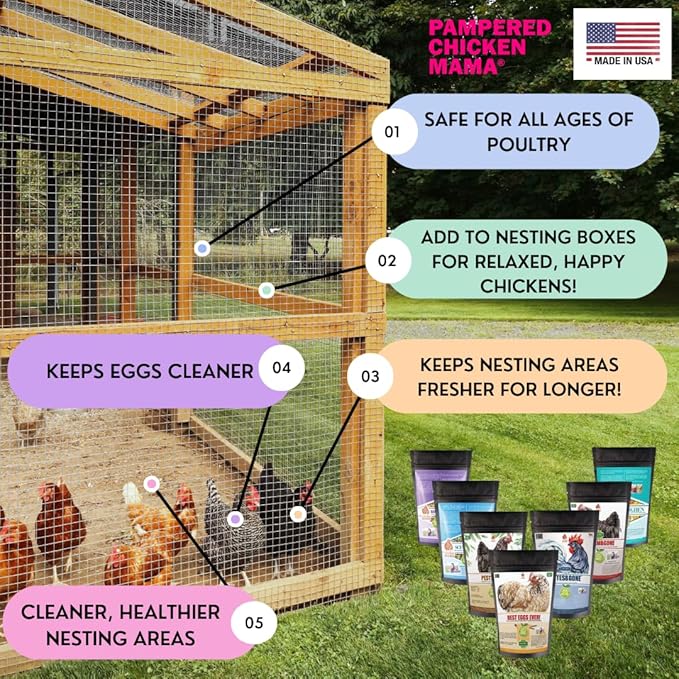 Pampered Chicken Mama Backyard Chicken Nesting Herb Starter Bundle - 7 Different Nesting Herb Blends! (3 lbs Total)