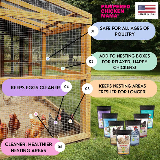 Pampered Chicken Mama Backyard Chicken Nesting Herb Starter Bundle - 7 Different Nesting Herb Blends! (3 lbs Total)