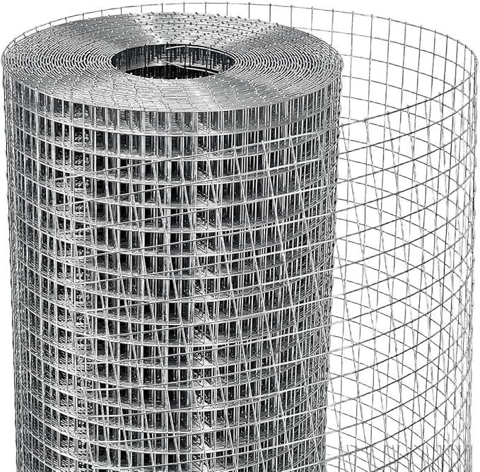 HORCH Hardware Cloth 1/4 inch 48 x 100 Ft 23-Gauge, Chicken Wire Mesh Roll, Mesh Wire Fencing, Gopher Wire for Underground, Rabbit Wire, Chicken Coop Cover, Tree Guard, Hardware Mesh