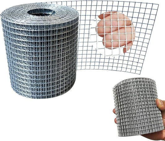 Galvanized Hardware Cloth 1/4 Inch Mesh 4in X 20ft 23 Gauge Hot-dip Galvanized After Welding, Hot Dipped Zinc Coating Welded Cage Wire Mesh Roll, Handicraft Making Wire Mesh