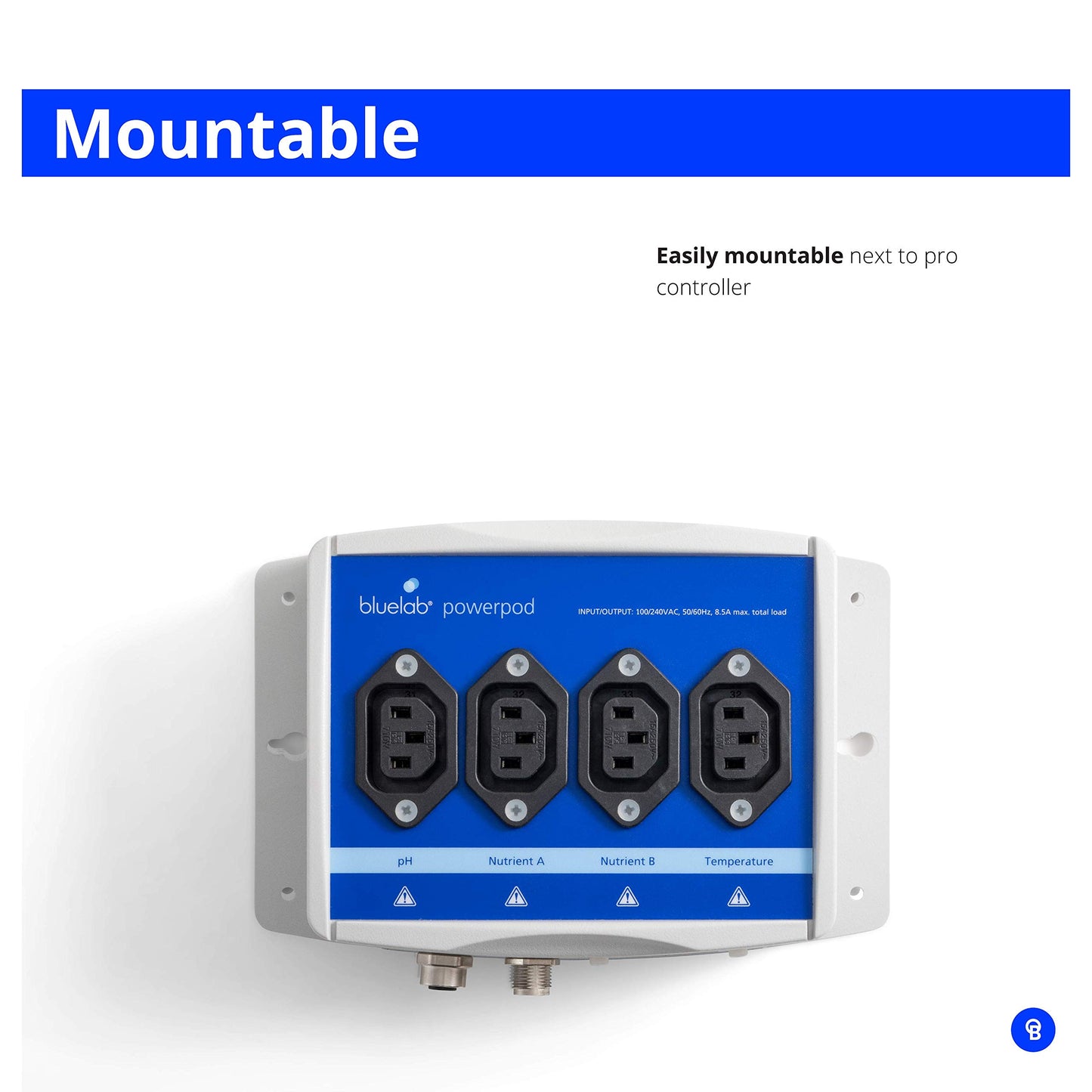 Bluelab POWERPODNA PowerPod for Bluelab Pro Controller (PowerPod Only), Enable Temperature Control for Optimal Nutrient Absorption, Used for Hydroponic System and Indoor Plant Grow