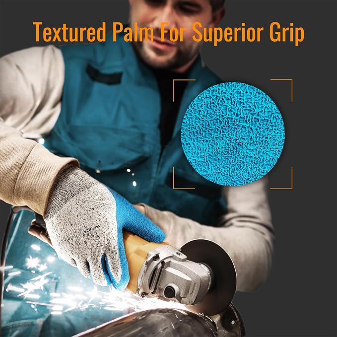 Heavy Duty Work Gloves, 2/5 Pack, ANSI A2 Cut Resistant, Extra Tough, XS-3XL, for Men & Women