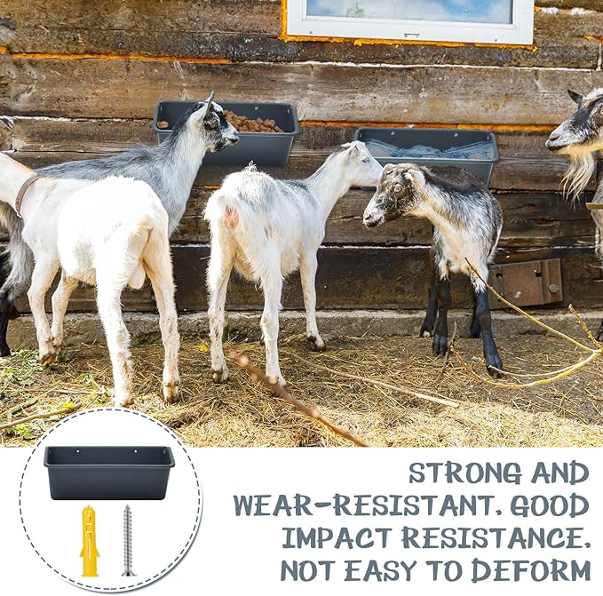 Wenqik 20 Pack 5 Quart Hanging Chicken Feeders Trough Goat Feeder Duck Water with Metal Clips Chicken Waterer Bucket Container for Fence Turkeys Horse Pig Deer Goose Livestock Poultry Supplies