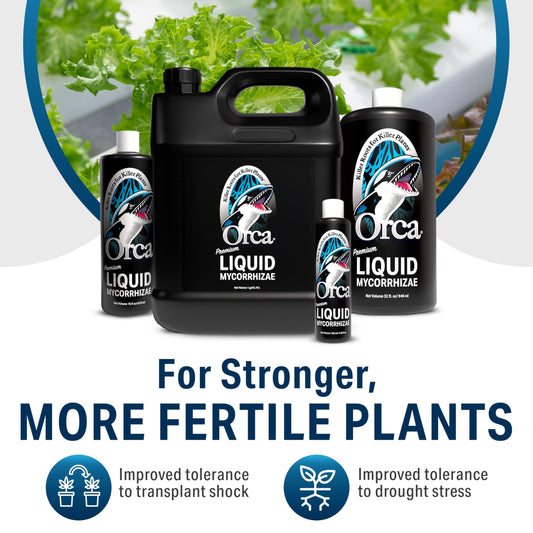 Plant Success 1 Gallon Orca Liquid Mycorrhizae for Plants - Mycorrhizal Fungi Root Stimulator and Booster - Enhance Plant Success with Microbes for Soil