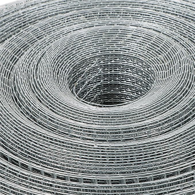LABLT 48 in x 100 ft Hardware Cloth, 1/4 in Chicken Wire Fence for Chicken Coop Fences and Poultry Animal Netting (23 Gauge, Silver White)