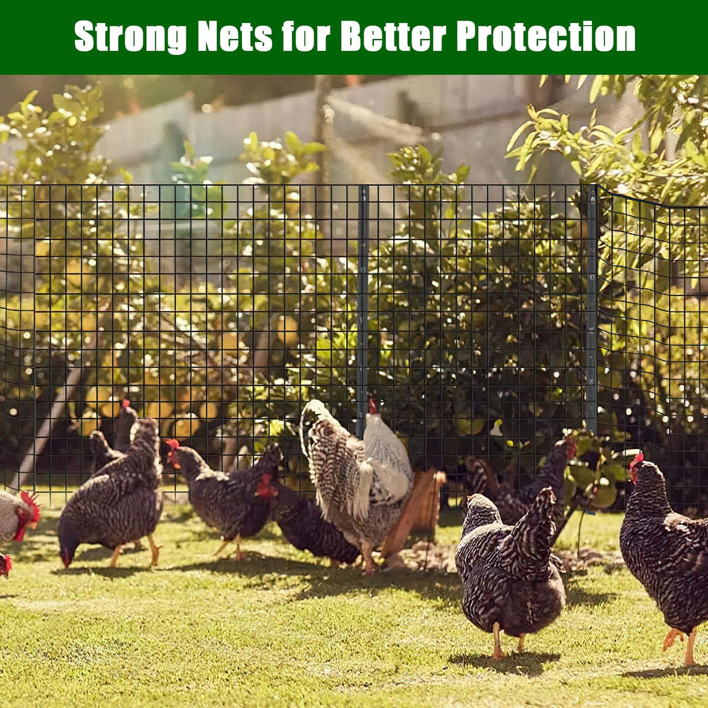 Wire Mesh Fence Roll 24inx50ft, 2inchx3inch 16GA Galvanized Steel Poultry Netting, Vinyl Coating Metal Wire Hardware Cloth Fence for Garden Yard Animals Plants Protection, Farm Fencing, Black