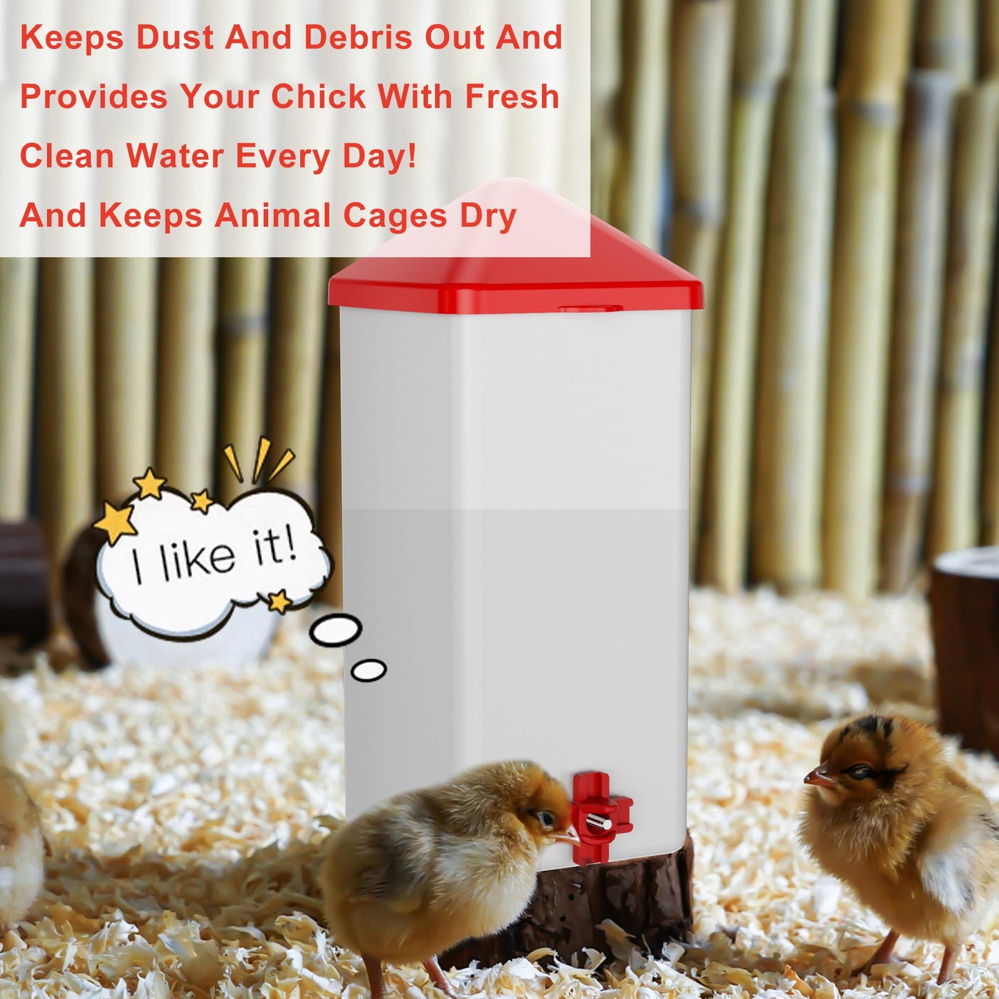 ZenxyHoC Baby Chick Waterers 2 * 0.26 Gal with Versatile- and Horizontal Nipple Drinkers