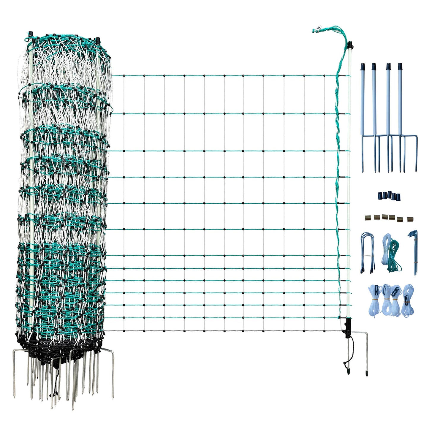 RentACoop Poultry Netting Electric Fence - Electric Poultry Enclosure for Chickens, Ducks, Turkeys - Suitable for 4 Week Old Chickens/Older and Adult Poultry - Energizer Not Included - 168' L x 42" H