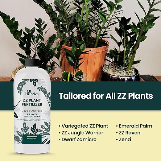 16oz ZZ Plant Fertilizer - Makes 32 Gallons of Liquid Fertilizer for Indoor Plants, Outdoor & Houseplant Food for ZZ Plant Live - Nutrient-Rich Formula for Glossy Leaves & Strong Roots