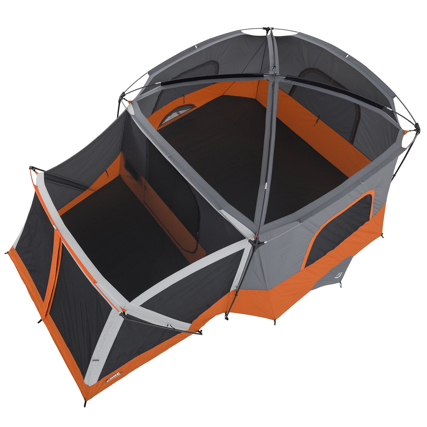 CORE 11 Person Cabin Tent with Screen Room | Large Multi Room Family Tent with Carry Bag for Outdoor Car Camping | Included Storage Pockets for Camping Accessories